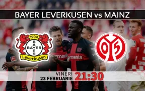 Bayer Leverkusen vs Mainz Statistici fotbal si ponturi pariuri Germania Bundesliga 23.02.2024