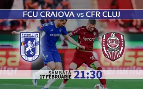 FCU Craiova vs CFR Cluj Statistici fotbal si ponturi pariuri Romania Liga1- Superliga 17.02.2024