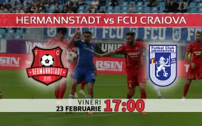 Hermannstadt vs FCU Craiova Statistici fotbal si ponturi pariuri Romania Liga1- Superliga 23.02.2024