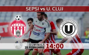 Sepsi vs U. Cluj Statistici fotbal si ponturi pariuri Romania Liga1- Superliga 25.02.2024