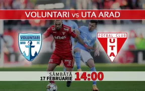 Voluntari vs UTA Arad Statistici fotbal si ponturi pariuri Romania Liga1- Superliga 17.02.2024