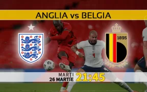 Anglia vs Belgia, Ponturi Pariuri Fotbal Amicale Internationale, 26.03.2024