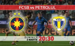 FCSB vs Petrolul. Statistici fotbal si ponturi pariuri Romania Liga1- Superliga 03.03.2024