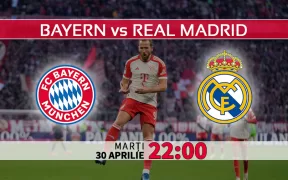 Bayern Munchen vs Real Madrid. Ponturi Pariuri si Statistici Fotbal. Champions League 30.04.2024