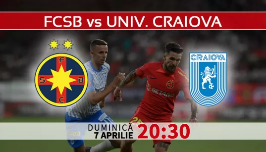 FCSB vs Universitatea Craiova. Statistici fotbal si ponturi pariuri SuperLiga Play Off Romania 07.04.2024