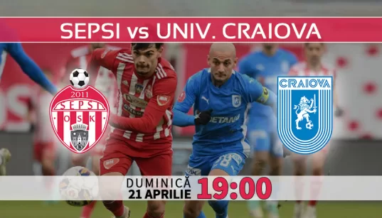 Sepsi vs Universitatea Craiova. Ponturi Pariuri si Statistici Fotbal. SuperLiga Play Off Romania 21.04.2024