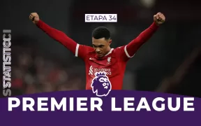 Statistici Fotbal Premier League Etapa 34