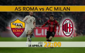 AS Roma vs AC Milan. Statistici fotbal si ponturi pariuri Europa League 18.04.2024