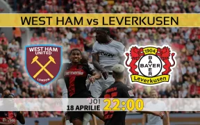 West Ham vs Leverkusen. Statistici fotbal si ponturi pariuri Europa League 18.04.2024