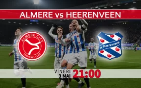 Almere City vs Heerenveen. Ponturi Pariuri si Statistici Fotbal. Eredivisie Olanda 03.05.2024