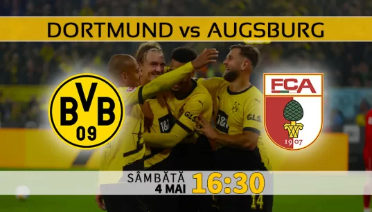 Dortmund vs Augsburg. Ponturi Pariuri Bundesliga si Statistici Fotbal 04.05.2024