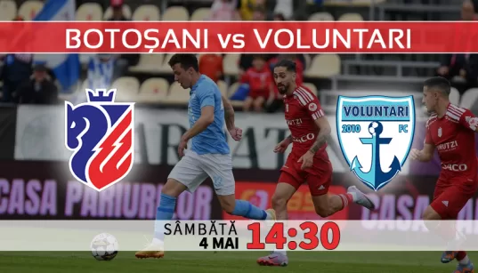 FC Botosani vs FC Voluntari. Ponturi Pariuri SuperLiga si Statistici Fotbal 04.05.2024