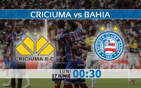 Criciuma vs Bahia. Ponturi Pariuri Brazilia Serie A si Statistici Fotbal 17.06.2024