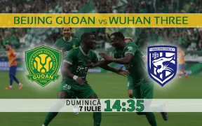 Beijing Guoan vs Wuhan Three Towns meci din China