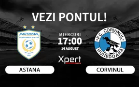 Astana vs Corvinul Hunedoara Ponturi Conference League 14 August 2024
