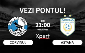 Corvinul vs Astana Ponturi Conference League 08-08-24