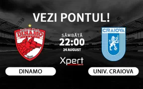 Dinamo vs Universitatea Craiova Ponturi Superliga 24-08-24