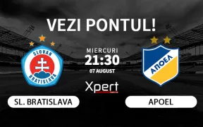 Slovan Bratislava vs APOEL Ponturi Champions League 07-08-24
