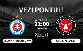 Slovan Bratislava vs Midtjylland Ponturi Champions League 28-08-24