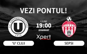 U Cluj vs Sepsi Ponturi Superliga 19 August 2024