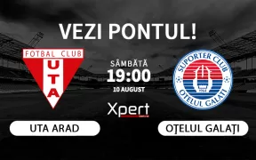 UTA Arad vs Otelul Ponturi Superliga 10 August 2024