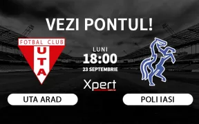 UTA Arad vs Poli Iasi Ponturi Superliga 23.09.24