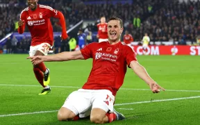 Chris Wood, Eroul lui Nottingham Forest în Victoria cu 3-1 asupra lui Leicester City în Premier League