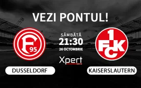 Dusseldorf vs Kaiserslautern Ponturi Bundesliga 2 26.10.24