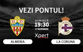 Almeria vs La Coruna Ponturi LaLiga 2 17.11.24