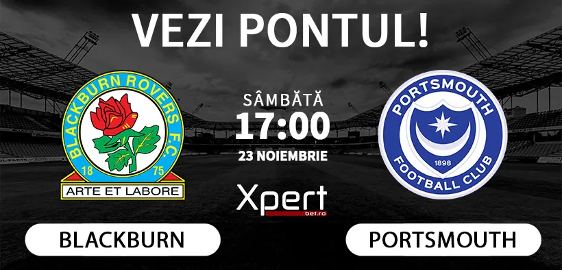 Blackburn vs Portsmouth Ponturi Championship 23.11.24