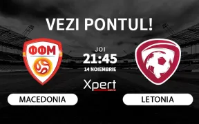Macedonia vs Letonia Ponturi Nations League 14.11.24