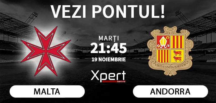 Malta vs Andorra Ponturi Nations League 19.11.24