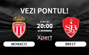 Monaco vs Brest Ponturi Ligue 1 22.11.2024