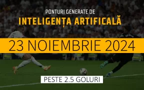 Ponturi Inteligenta Artificiala Peste 2.5 Goluri 23.11.2024