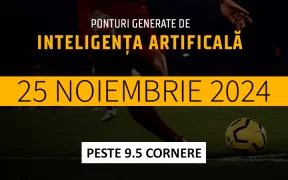 Ponturi Inteligenta Artificiala Peste 9.5 Cornere 25.11.2024