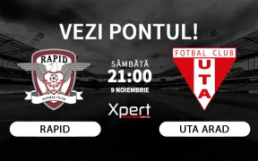 Rapid vs UTA Arad Ponturi Superliga 09.11.24