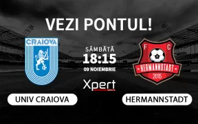 Universitatea Craiova vs Hermannstadt Ponturi Superliga 09.11.24