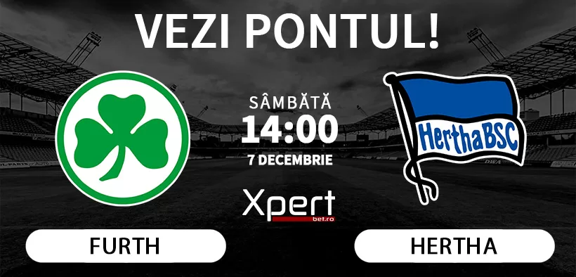 Furth vs Hertha Ponturi Bundesliga 2 07.12.24