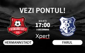 Hermannstadt vs Farul Ponturi Cupa Romaniei 03.12.24