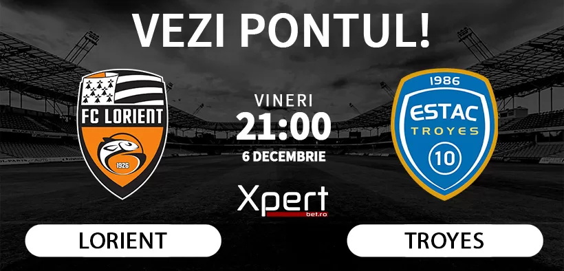 Lorient vs Troyes Ponturi Ligue 2 06.12.24