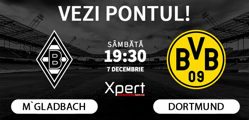 Monchengladbach vs Dortmund Ponturi Bundesliga 07.12.24