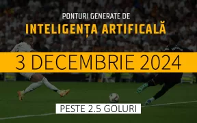 Ponturi Inteligenta Artificiala Peste 2.5 Goluri 03.12.24
