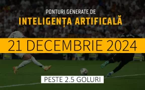 Ponturi Inteligenta Artificiala Peste 2.5 Goluri 21.12.24