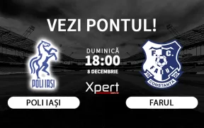 Poli Iasi vs Farul Ponturi Superliga 08.12.24