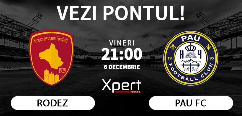 Rodez vs Pau Ponturi Ligue 2 06.12.24