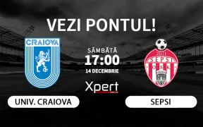 Universitatea Craiova vs Sepsi Ponturi Superliga 14.12.24