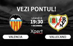 Valencia vs Vallecano Ponturi LaLiga 07.12.24