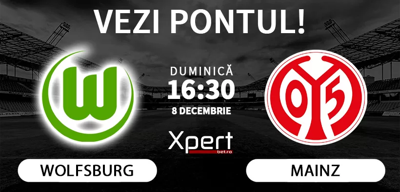 Wolfsburg vs Mainz Ponturi Bundesliga 08.12.24