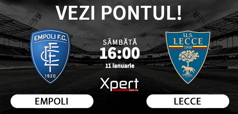 Empoli vs Lecce Ponturi Serie A 11.01.25